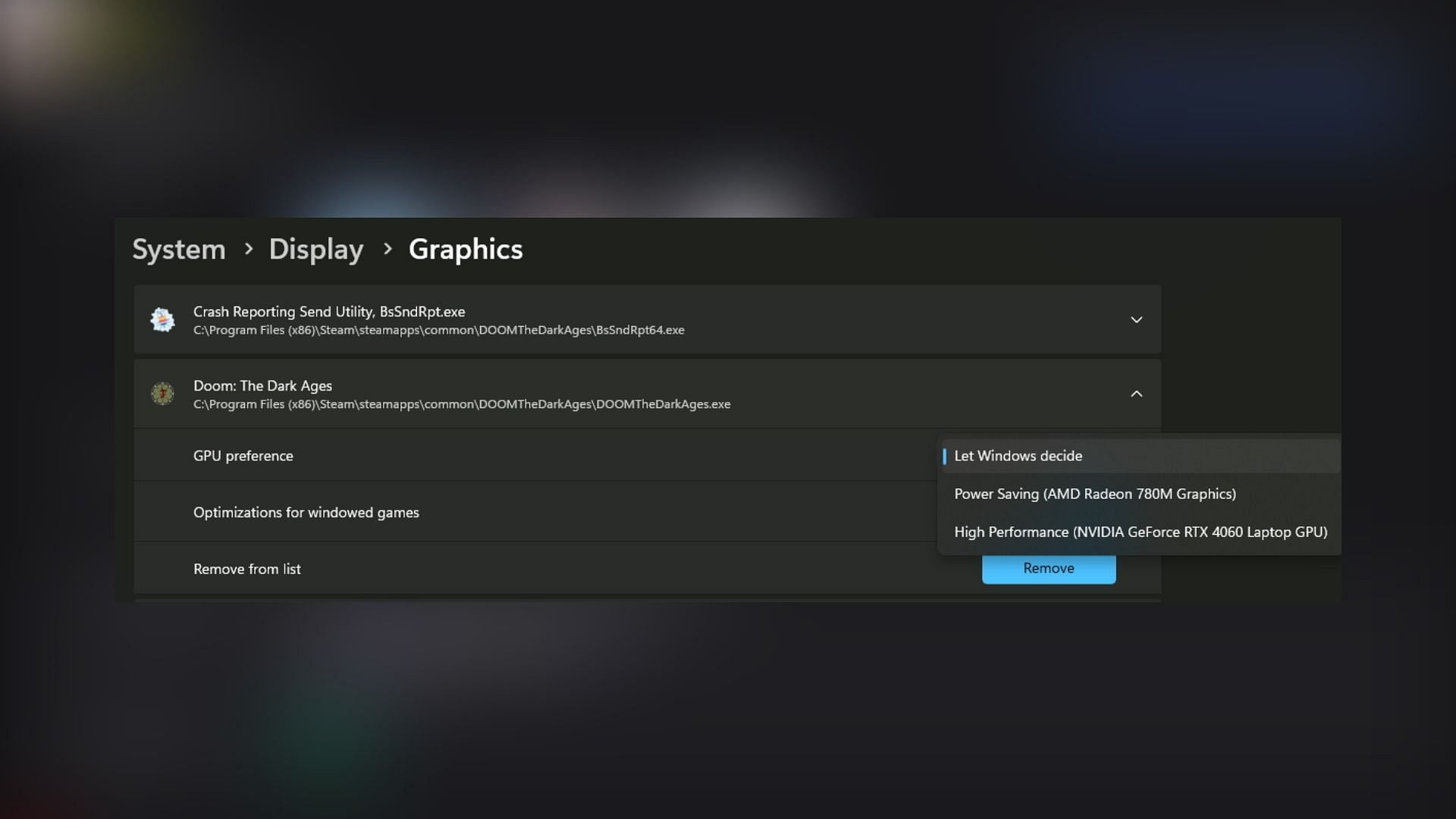 Choosing your discrete GPU (Image via Sportskeeda Gaming)